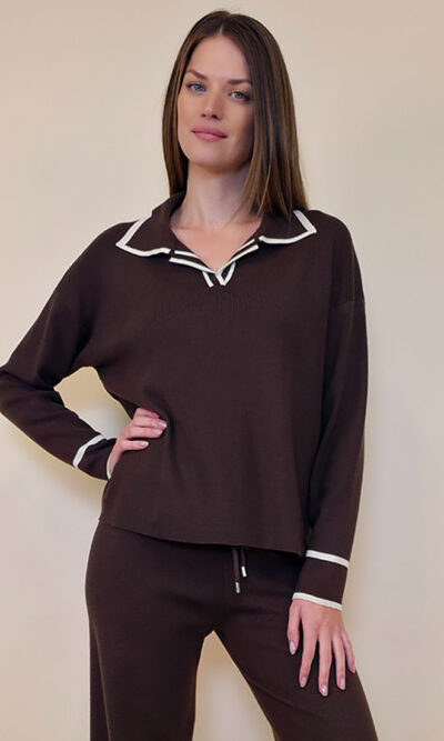 Pulover 58 Hadar - plt UN - coffee