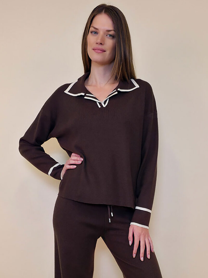 Pulover 58 Hadar - plt UN - coffee