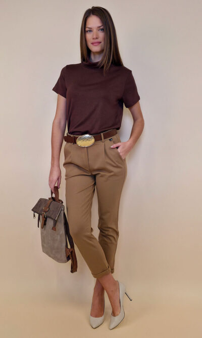 Majica 36 Chilton - jersey UN k.r. - brown