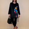 Tunika 48 Black Wings - felpa/ecco leather/print - Yellow Butterflies