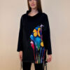 Tunika 48 Black Wings - felpa/ecco leather/print - Yellow Butterflies