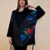 Tunika 48 Black Wings - felpa/ecco leather/print - Colored Leafs black