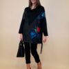 Tunika 48 Black Wings - felpa/ecco leather/print - Colored Leafs black