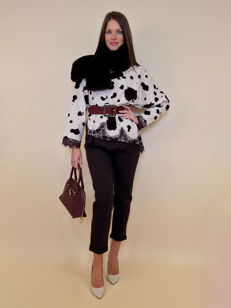 Tunika 64 Antigo - jersey/lace pjege - brown&beige