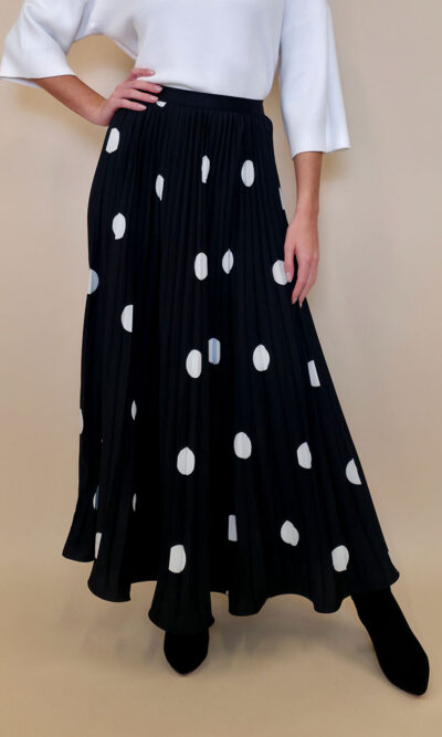 Suknja 52 La Veta - saten plisse Tufne black