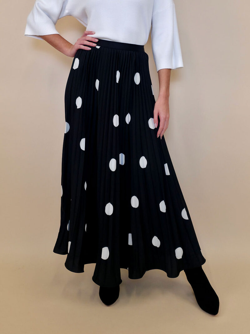 Suknja 52 La Veta - saten plisse Tufne black