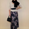 Suknja 48 Osceola - saten Print black