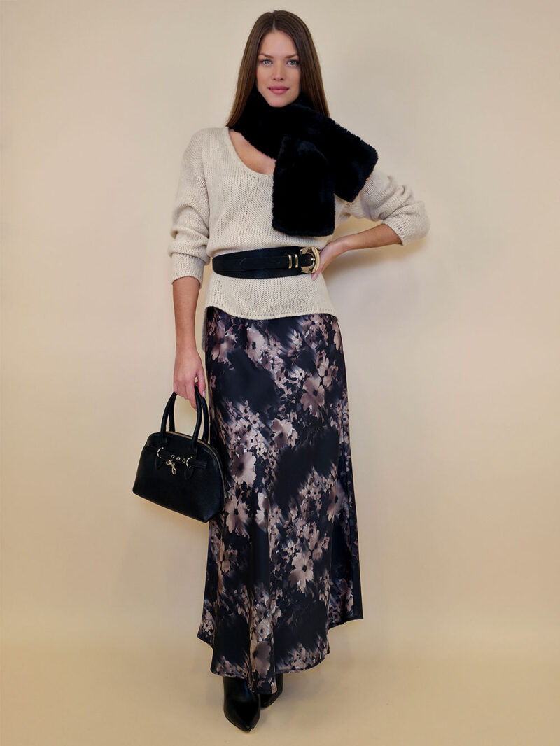 Suknja 48 Osceola - saten Print black