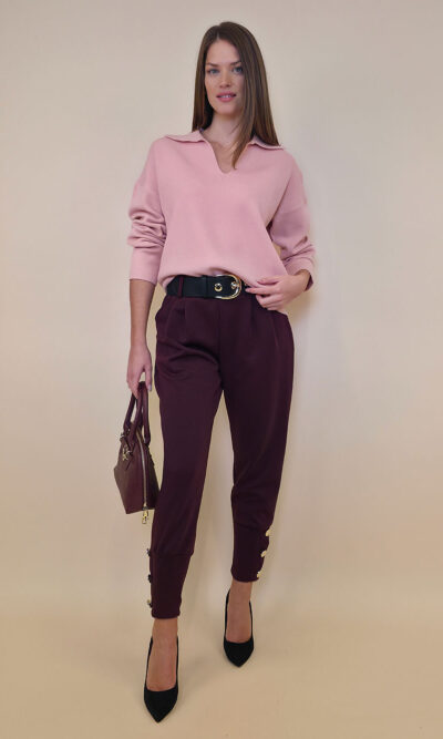 Pulover 30 Lillington - plt viscose UN kragnica - pink