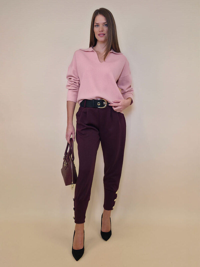Pulover 30 Lillington - plt viscose UN kragnica - pink