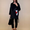 Tunika 48 Black Wings - felpa/ecco leather/print - Red Lips/Profile
