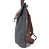 Torba 54 COCO - ruksak suede bicolor preklop 2 zips - grey/l.grey