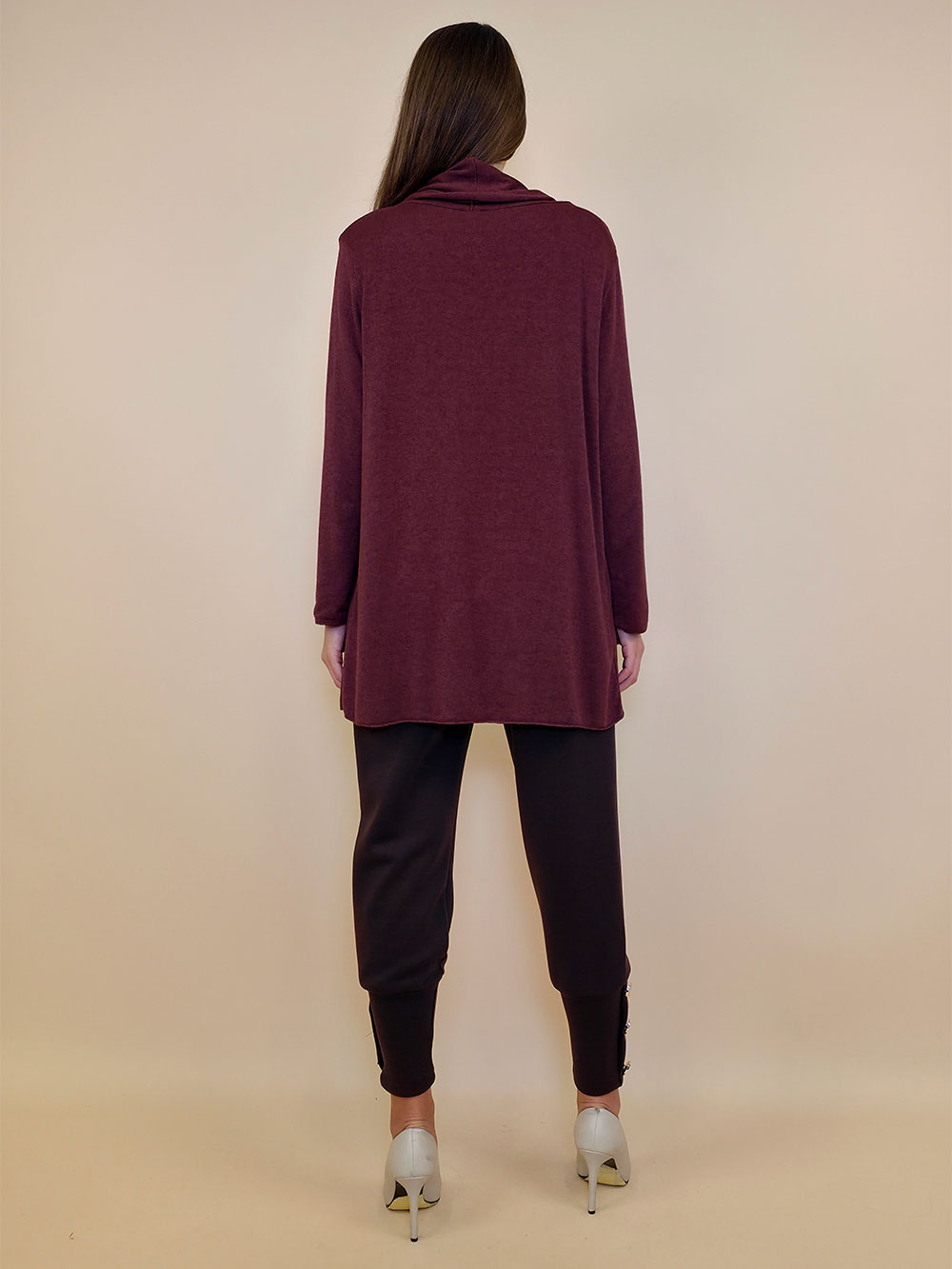 Kardigan 44 Creswell - jersey UN - plum