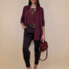 Kardigan 44 Creswell - jersey UN - plum