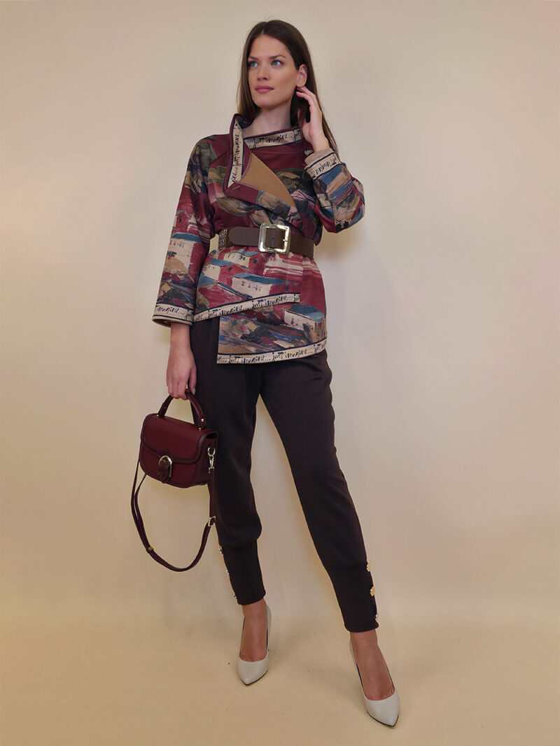 Jakna 52 DeLand/D - ecco suede - Dark Day in Positano - burgundy