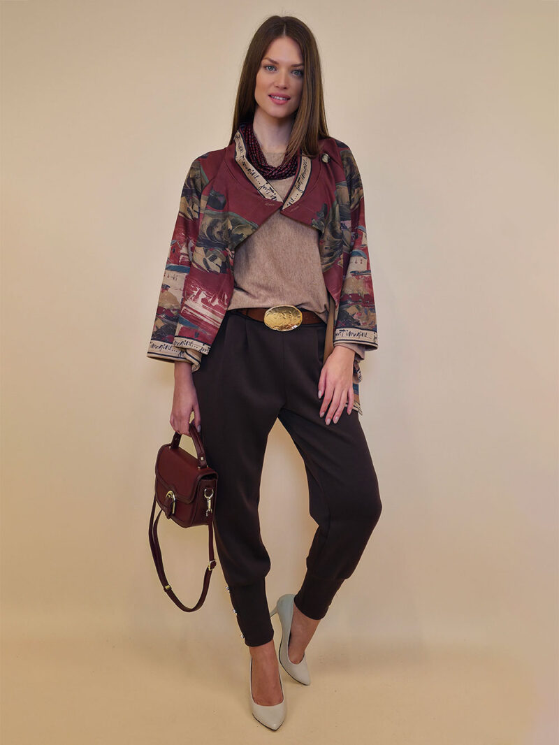 Jakna 52 DeLand/D - ecco suede - Dark Day in Positano - burgundy