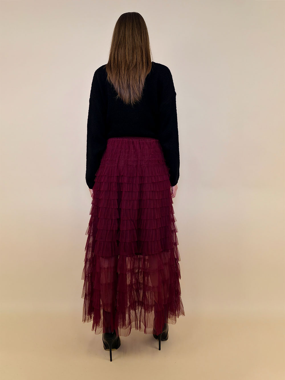 Suknja 56 Can Can - burgundy - Slika 3