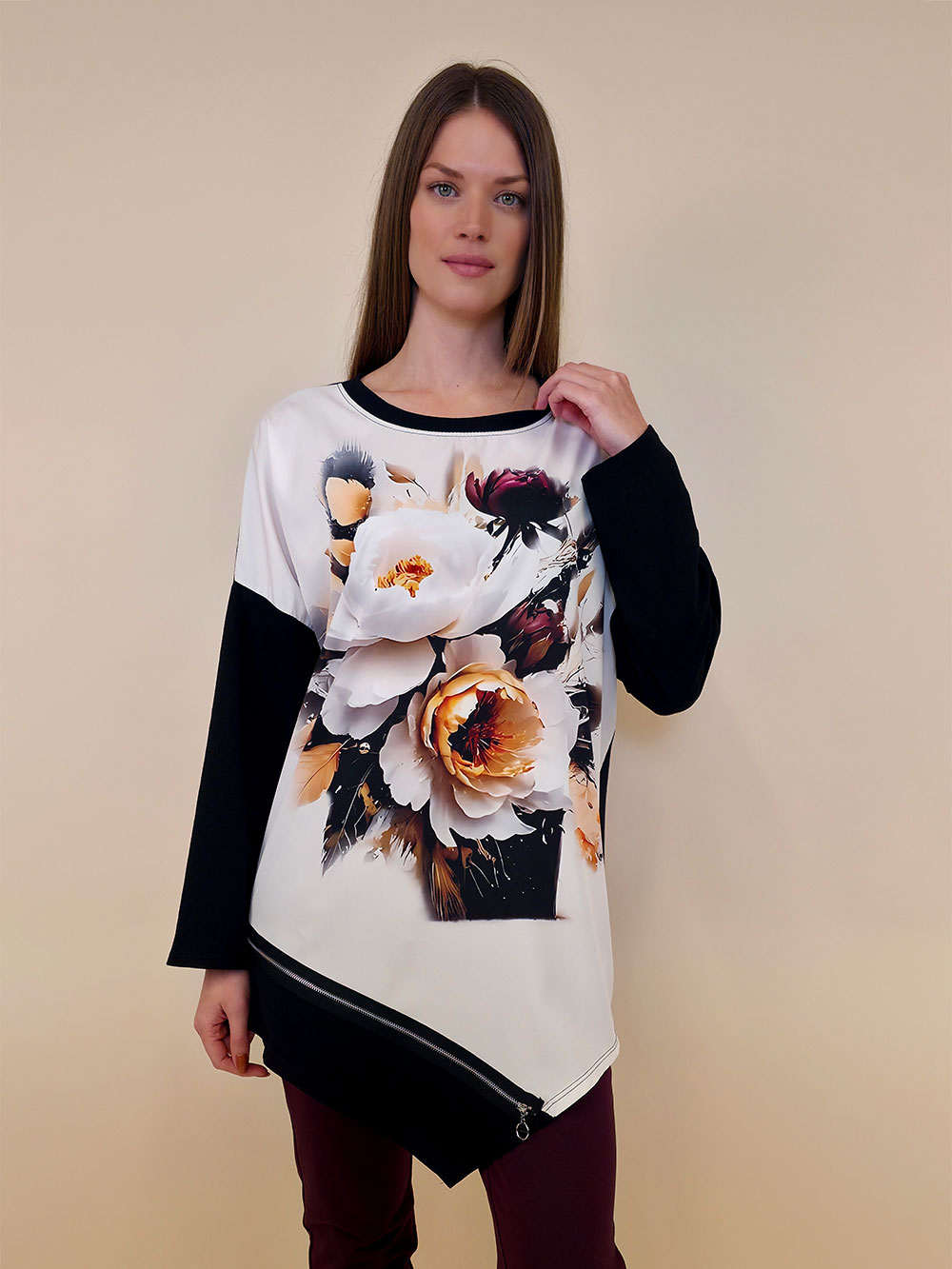 Haljina 40 Bonnie - felpa - Peonies Beige