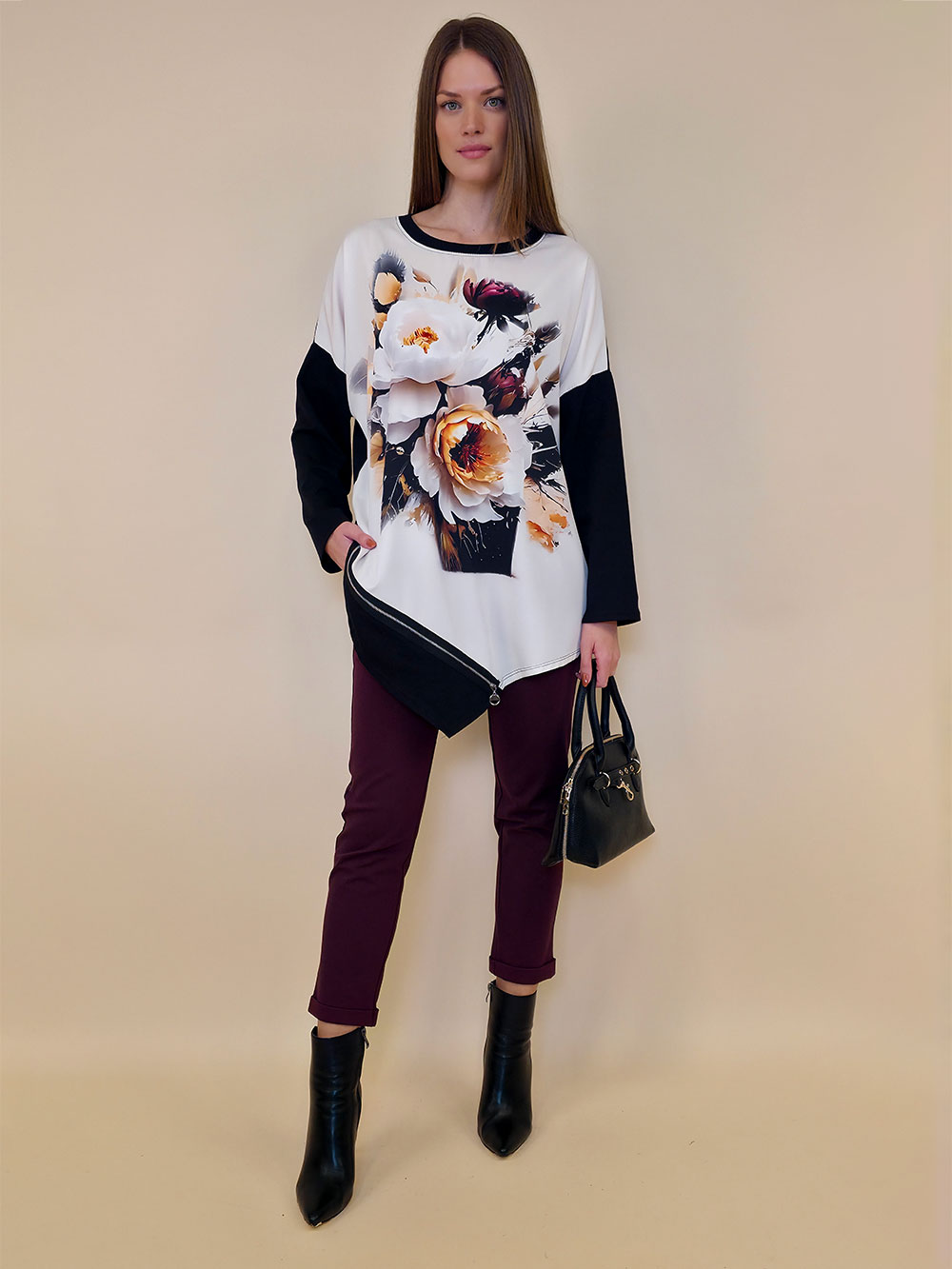 Haljina 40 Bonnie - felpa - Peonies Beige