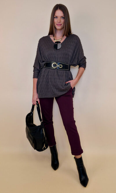 Pulover 42 Barron - jersey UN - coffee