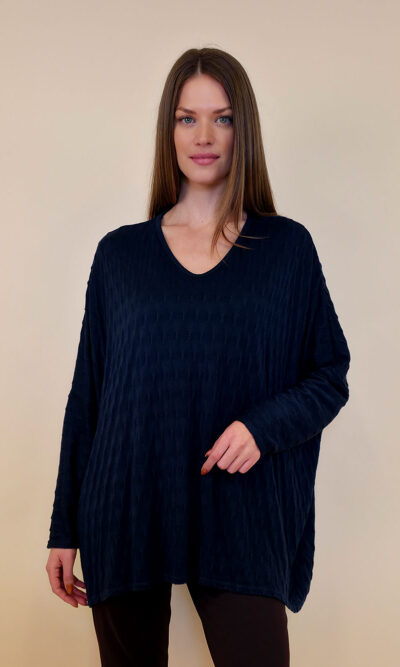 Pulover 42 Barron - jersey UN - navy