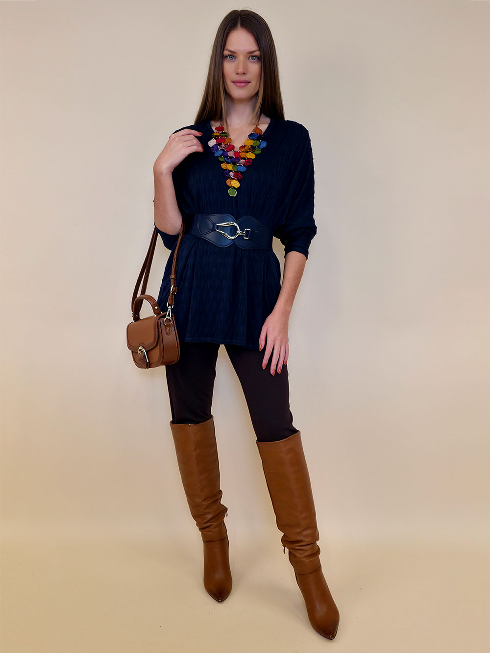 Pulover 42 Barron - jersey UN - navy