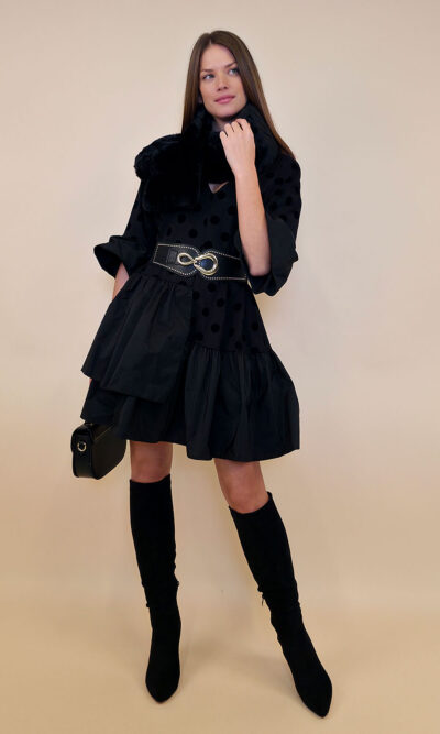 Haljina 69 Nebraska - pr/camoshio suede touch tufne - black