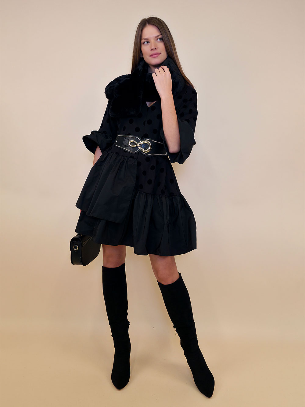 Haljina 69 Nebraska - pr/camoshio suede touch tufne - black