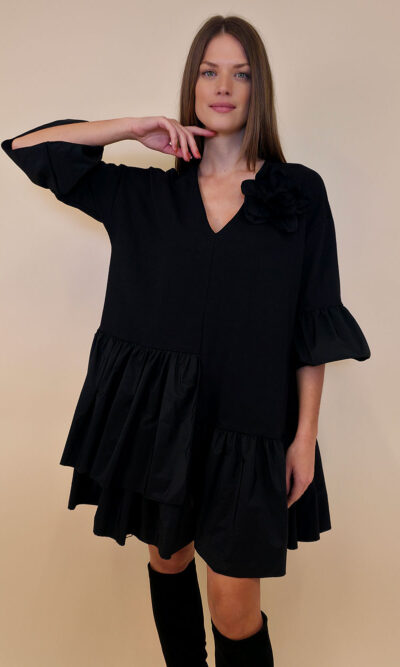 Haljina 61 Nebraska - felpa/taft UN - black