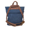 Torba 54 COCO - ruksak suede bicolor preklop 2 zips - l.blue/d.blue