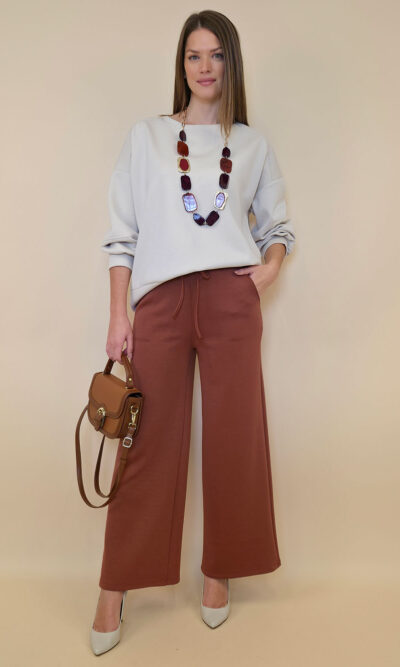 Hlače 46 Pelion - jersey UN - coccio