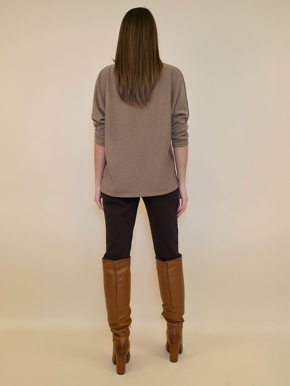 Tunika+ogrlica 42 Aguilar - jersey UN - camel