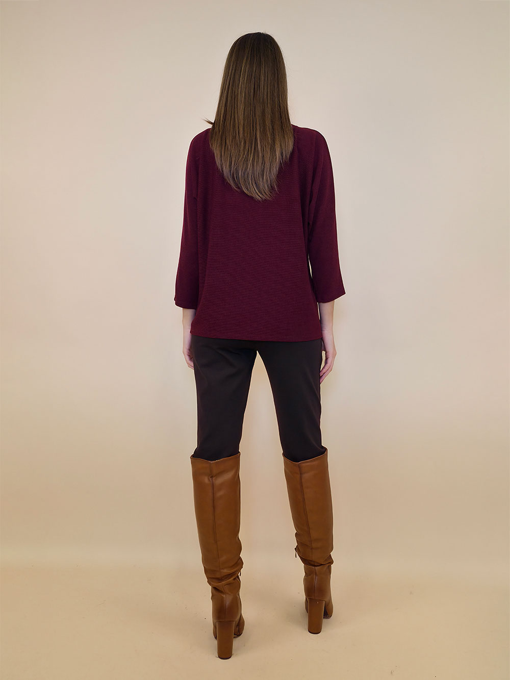 Tunika+ogrlica 42 Aguilar - jersey UN - burgundy