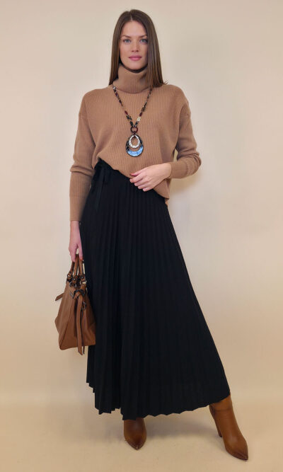 Suknja 55 Sephora - jersey plisse UN - black