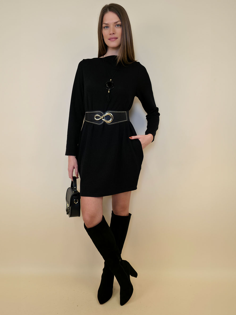 Haljina+ogrlica 40 Bloomsdale - jersey UN - black