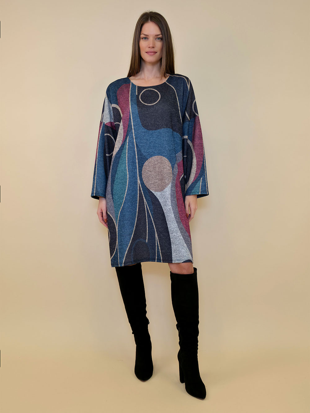 Haljina+šal 42 Arkansas - jersey - Multicolor Circles