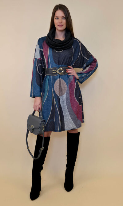 Haljina+šal 42 Arkansas - jersey - Multicolor Circles