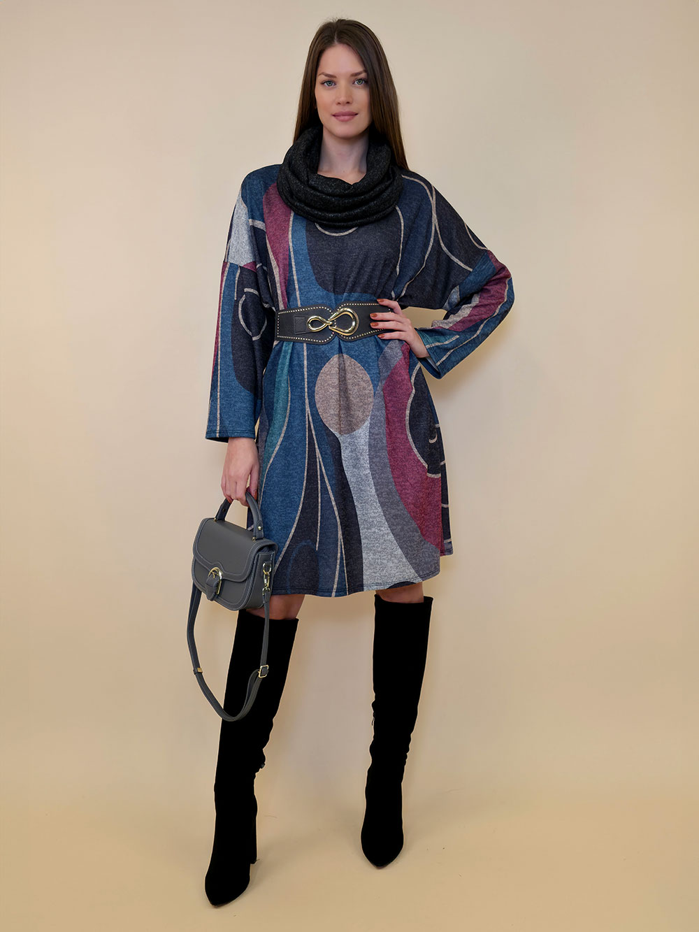 Haljina+šal 42 Arkansas - jersey - Multicolor Circles