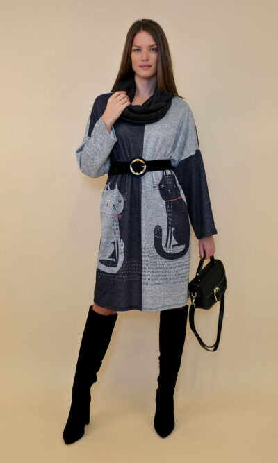 Haljina+šal 42 Arkansas - jersey - Cats in Grey