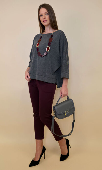 Majica 46 Grafton - jersey UN rebrasto - grey