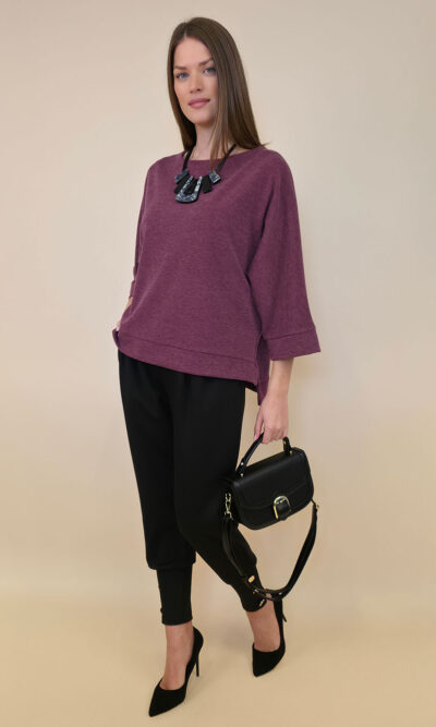 Majica 46 Grafton - jersey UN rebrasto - burgundy