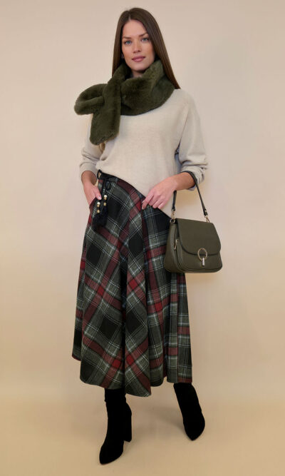 Suknja 34 Tahoe - jersey print tartan - military