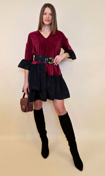 Haljina 55 Nebraska - jersey UN ciniglia - burgundy