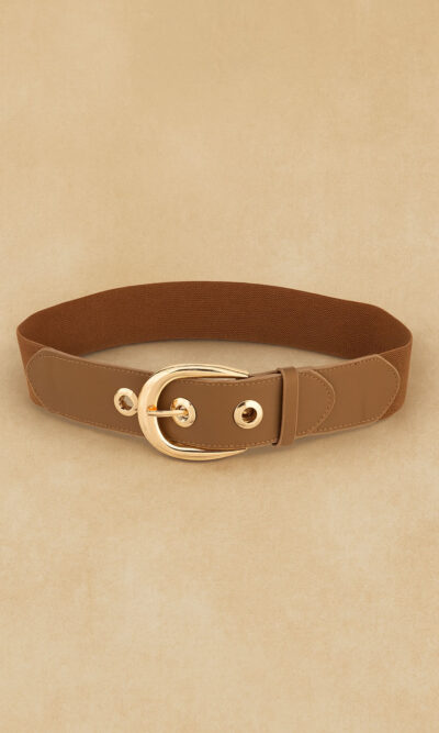 Remen 28 - AM guma uži big golden holes - taupe