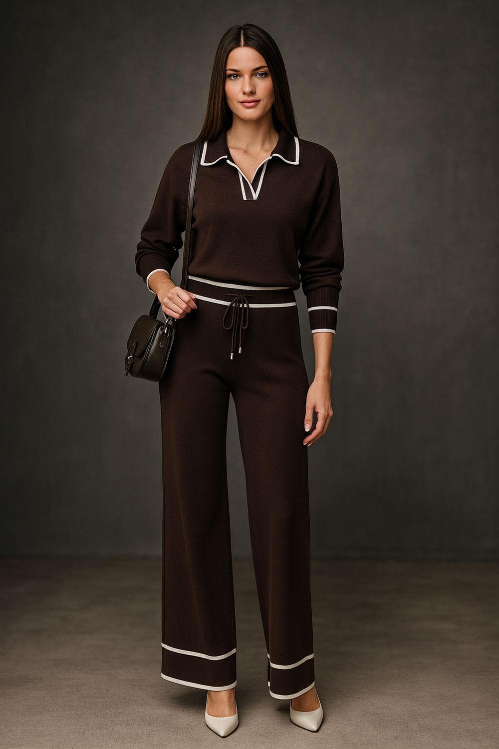 Hlače 55 Edgar - plt UN - coffee