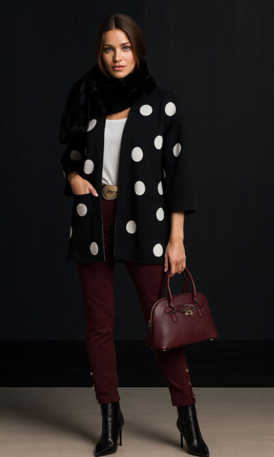 Kardigan 44 Algoma - jersey Tufne - black