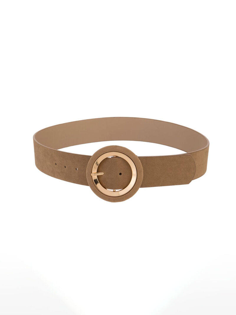 Remen 28 - AM uži suede golden ring buckle - taupe