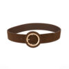 Remen 28 - AM uži suede golden ring buckle - coffee