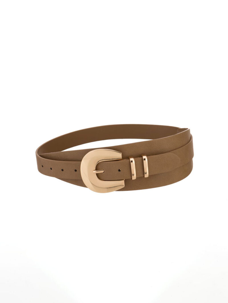 Remen 32 - AM uži double belt - taupe