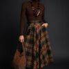 Suknja 34 Tahoe - jersey print tartan - brown